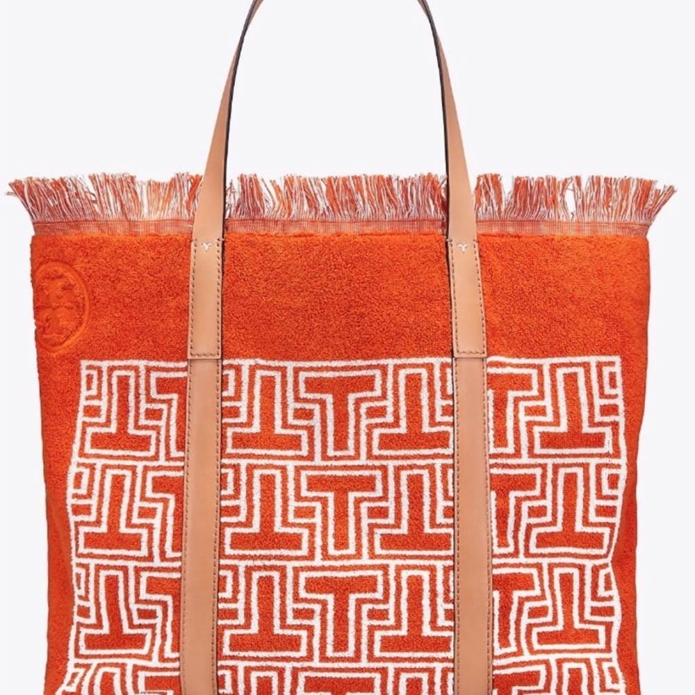 SOLD!!! NEW, AUTHENTICATED TORY BURCH Terry Tote - Picture 3 of 8